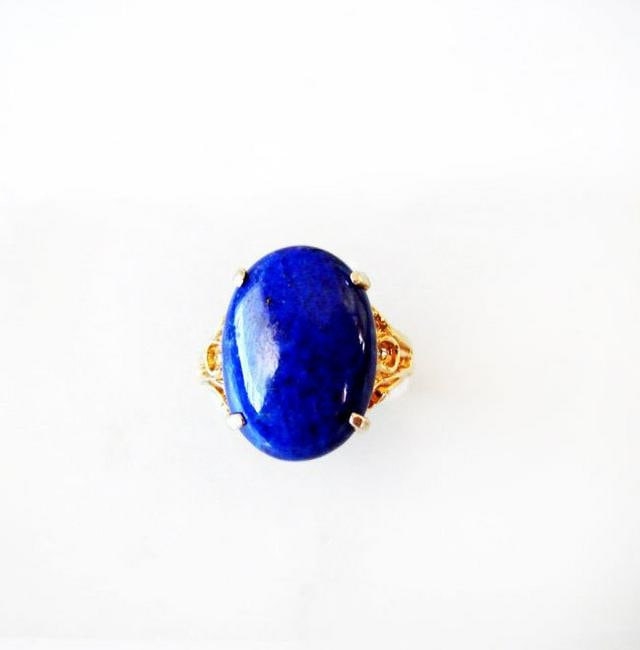 Natural Blue Lazuli Ring 16.70Ct 14k Y/g (1 of 5)