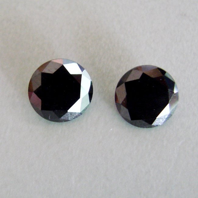 Natural Pairs Black Diamond Round 2.07Ct Size: 6.5x4.4mm (1 of 1)
