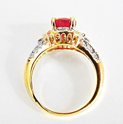 Ruby Diamond Ring 2.37Ct 14k Yellow Gold - 3