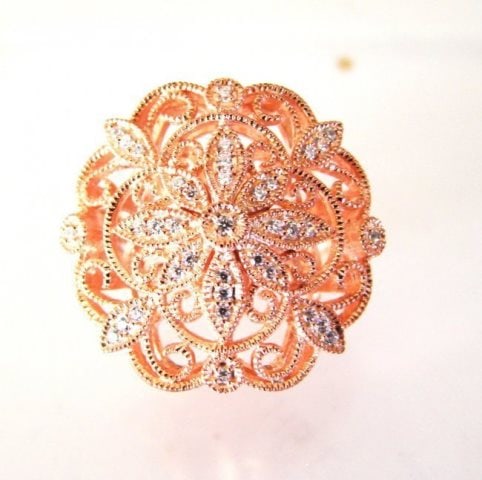 Creation, Diamond Ring .39Ct 18k R/g Overlay (1 of 3)