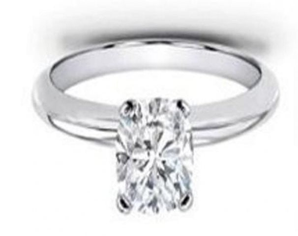 Solitaire Cushion Diamond Ring 1.13 Ct 14k W/g (1 of 3)