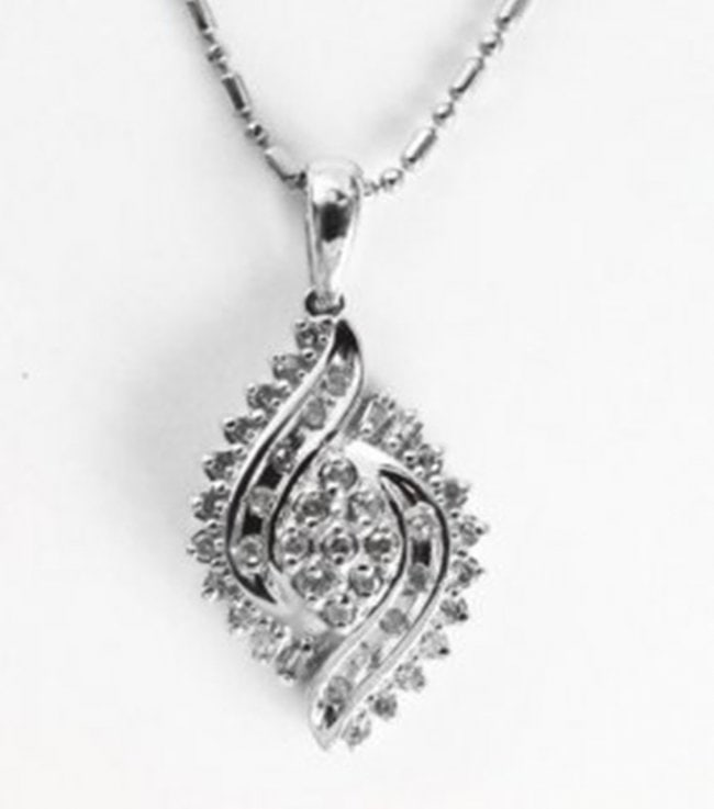 Diamond Unique Pendant: .55 Carat 10k W/g (1 of 2)