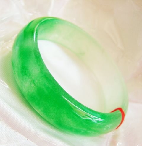 Natural Jade Bangle Grade B Size: 7.5 - 2