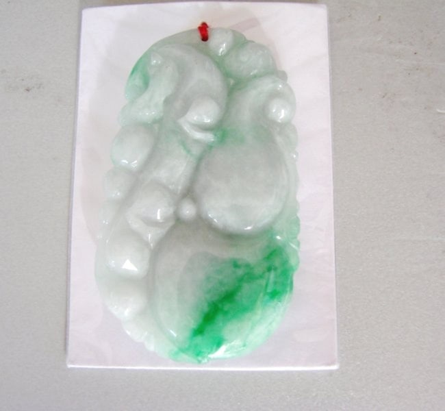 Natural Jadeite Jade Carving Ruyi Grade: A (1 of 4)