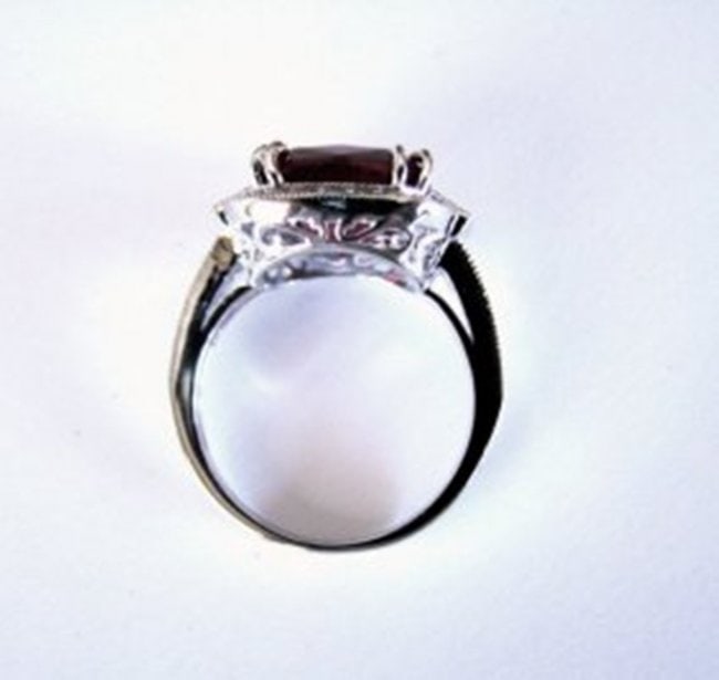 Creation Daimond Ruby Ring 7.61Ct 18k W/g Overlay - 5