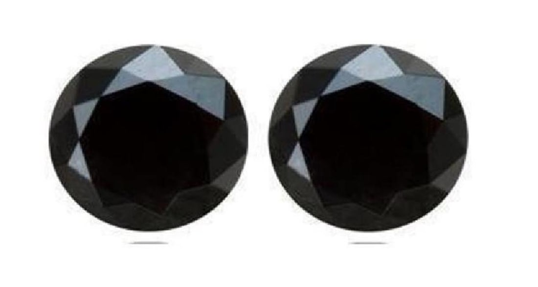 Black Diamond Round Facet 1.78Ct Size: 6.3x3.5 mm (1 of 3)