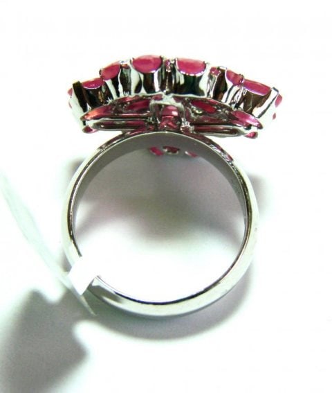 Natural Ruby Ring 8.64Ct18k W/g Overlay - 3
