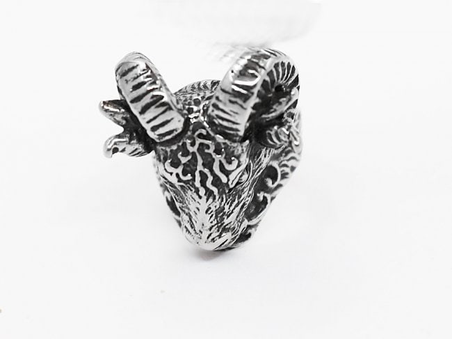 Man's Ram Stainless Steel Ring (1 of 3)