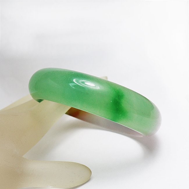 Translucent Solid Multi-Color Chines Jade Bangle - 3