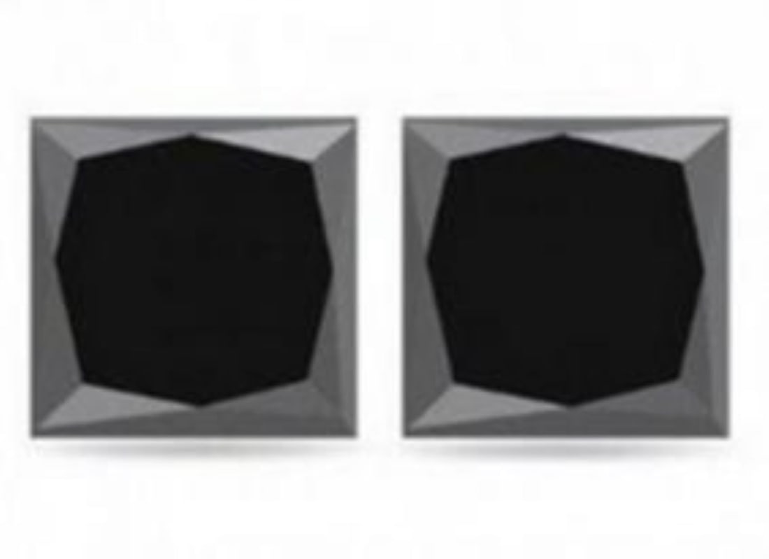 Natural Pairs Black Diamond Princess Cut 3.72Ct: Gem Type: Natural Black Diamond Quality: Pairs Weight: 3.72 Carat Measurement: 6.5x6.5x4.7 mm Shape: Princess, Cut: Facet Clarity: Opaque, Color: Fancy Black Luster: Very good