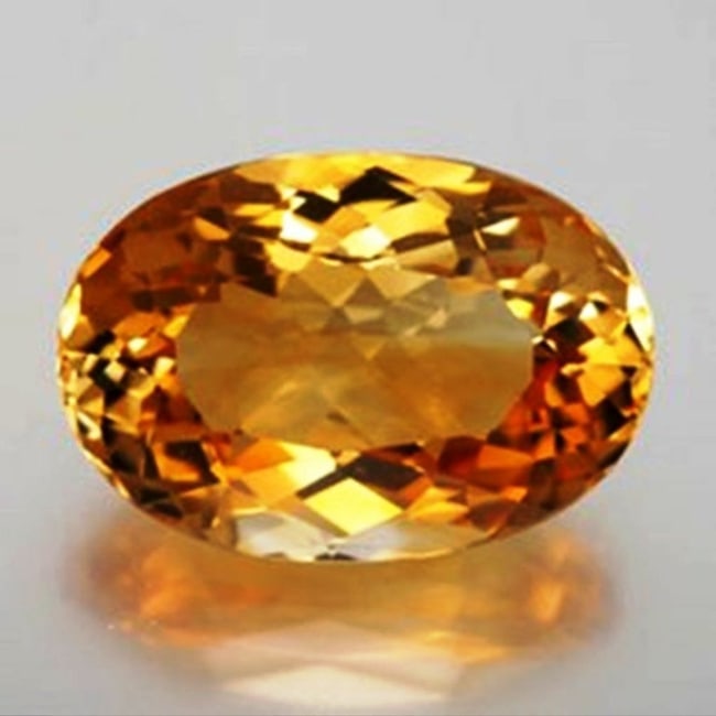 Loose Natural Golden Citrine Oval Facet 8.97 Ct 16.1x12x8 mm (1 of 3)