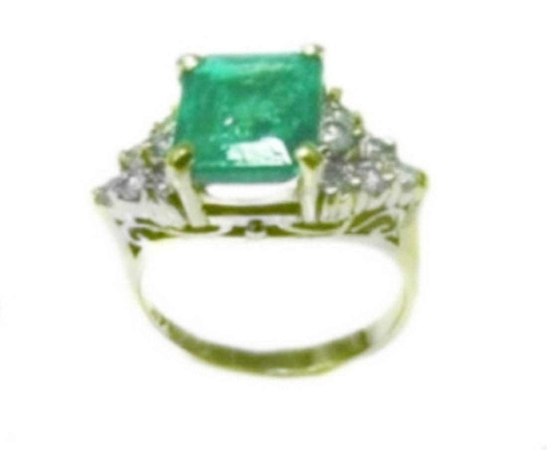 Emerald Ring 1.95CTDiamond: .61CT 14k Y/g - 2