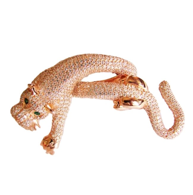 Creation Diamond Juguar Ring 10.26Ct 18k R/g Overaly (1 of 4)