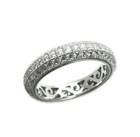 Creation Diamond Eternity Ring 2.00Ct 18k W/g Over: Diamonds Creation Eternity Ring High Quality Item Item: Eternity Ring Clarity: VVS-Color: F Stone: 2.00 Carat round brilliant Setting name: Micro Pave 18k white gold rhodium overlay of pure 925