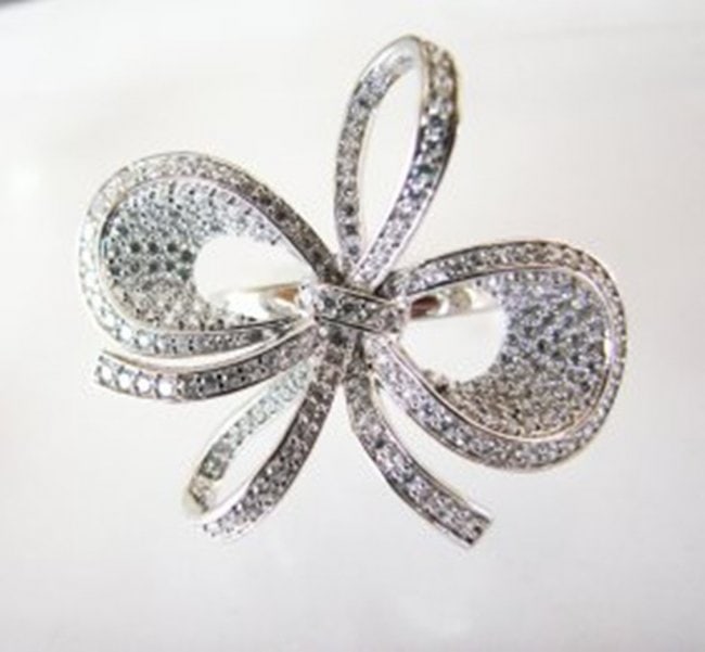 Creation Diamond Ring 3.46Ct 18k W/g Overlay (1 of 4)