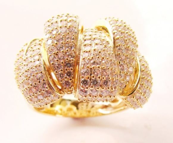 Diamond Creation Ring 4.00Ct 18k Y/g Overlay (1 of 4)