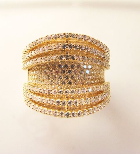 Creation Diamond Ring 5.50Ct 18k Y/g Overlay (1 of 4)