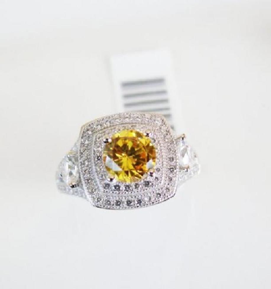 Creation Diamonds Ring 2.15Ct 18k W/g Overlay - 2