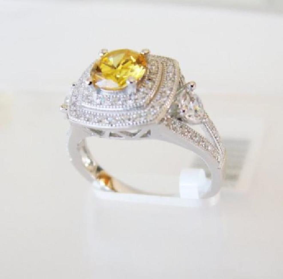 Creation Diamonds Ring 2.15Ct 18k W/g Overlay - 3