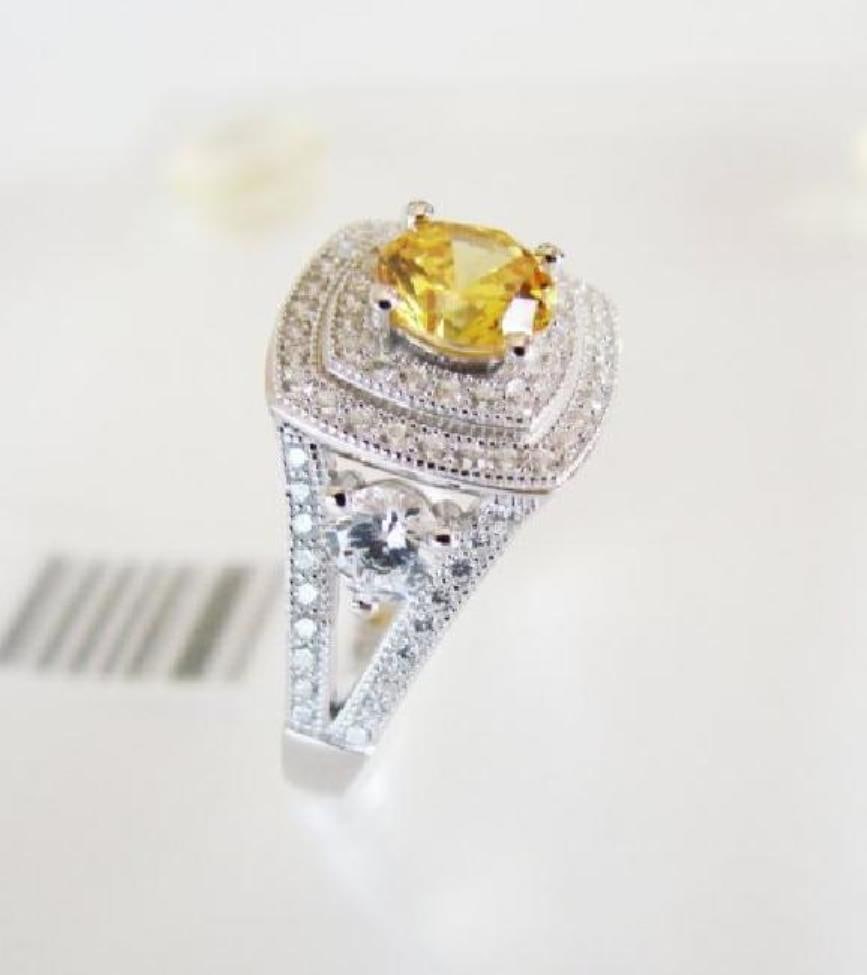 Creation Diamonds Ring 2.15Ct 18k W/g Overlay - 4
