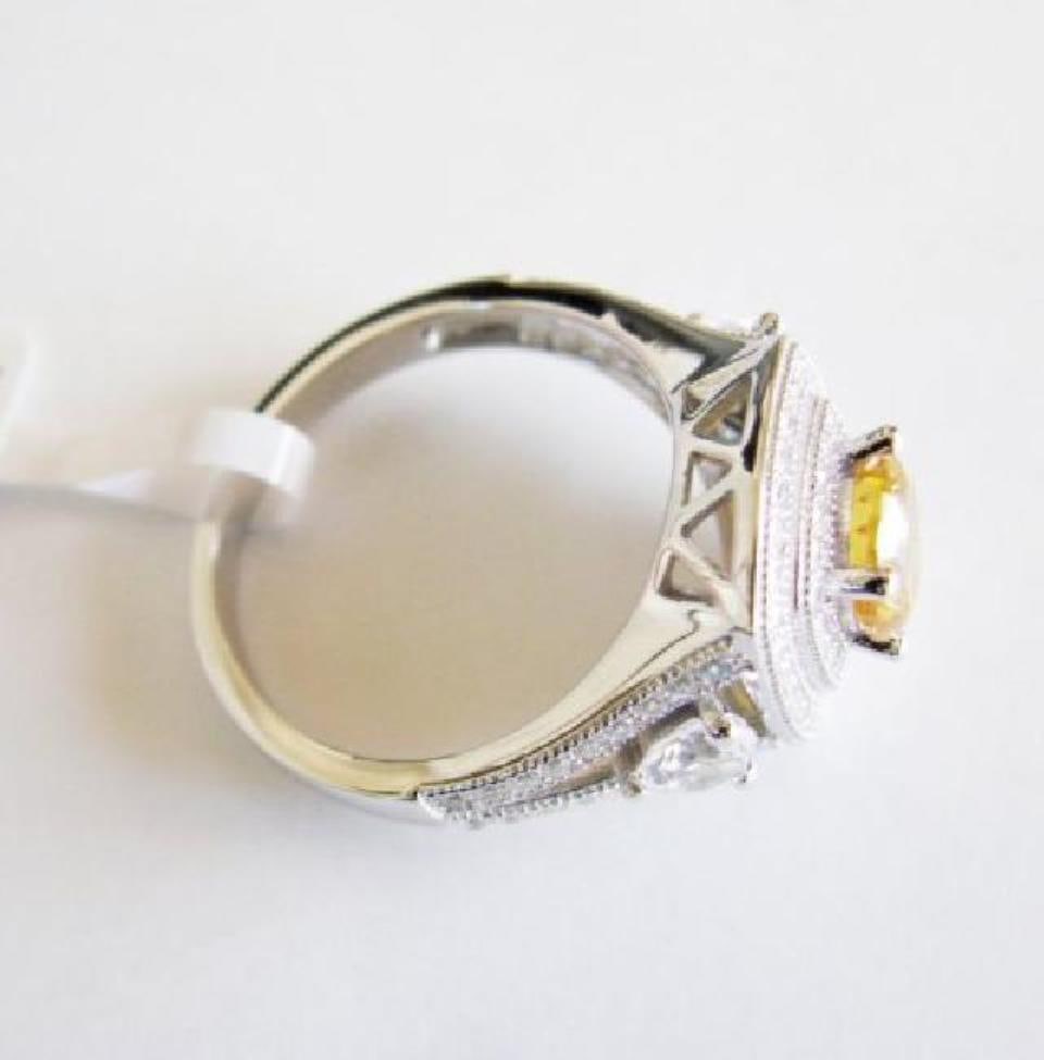 Creation Diamonds Ring 2.15Ct 18k W/g Overlay - 5