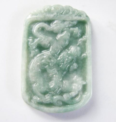 Natural Jadeite Jade Carving Dragon Grade A (1 of 5)