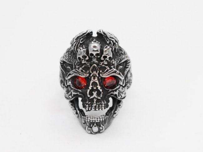 Man's Stainless Steel /Ruby 1.45 CT Ring (1 of 4)