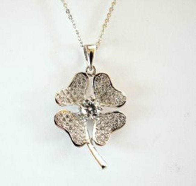 Creation Diamond Lafe Pendant 1.30Ct 18k W/g Overlay (1 of 2)