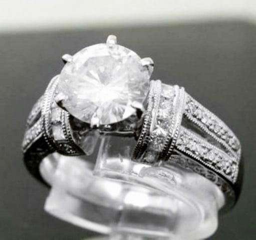 Anniversary Diamond Ring 2.12Ct 14k White Gold (1 of 3)