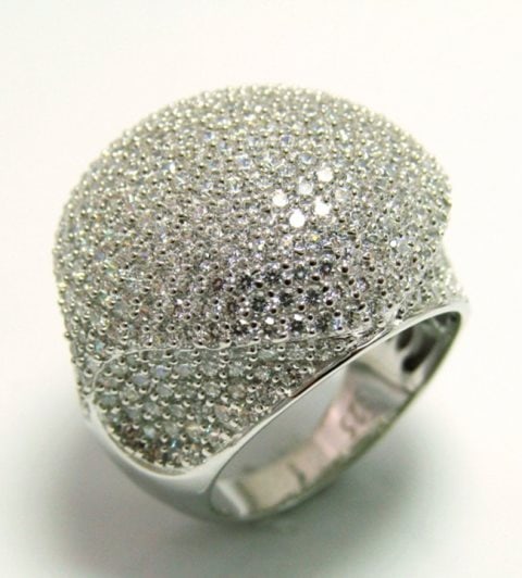 Creation Diamond Ring 3.30Ct 18k W/g Overlay (1 of 3)