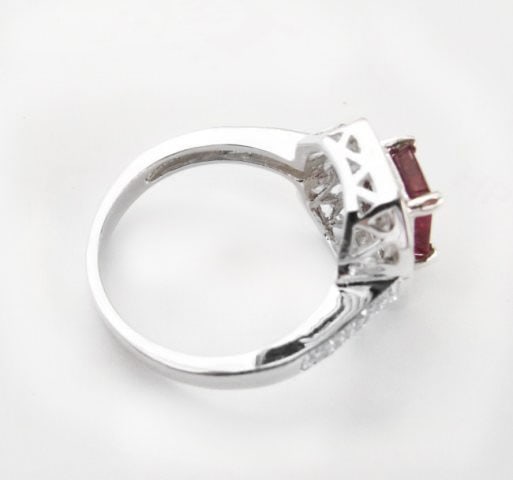 Natural Ruby: 2.14CT Diamond: .22 CT Ring W/G - 6
