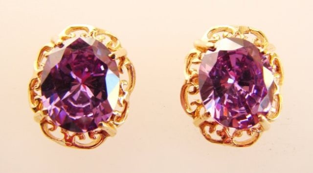 Amethyst Earrings 11.24Ct 18k Rose Gold (1 of 5)