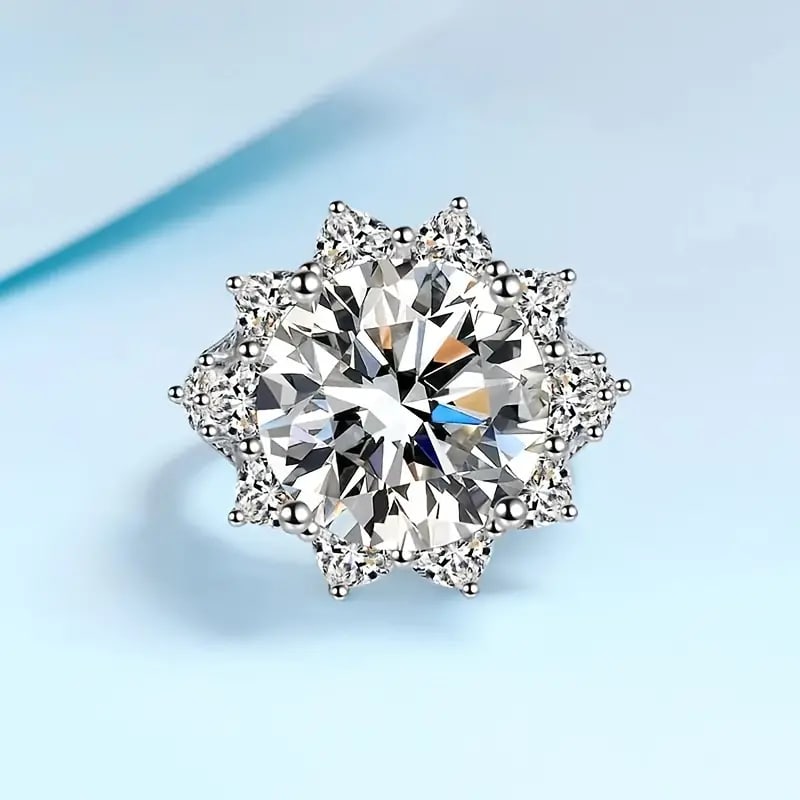 Women's Moissanite Ring 11.20 Carat 18k W/G Overlay 925: Gem Type: Moissanite Item: Ring Size: 8 Center Weight: 10. Carat-14CM Mounting .1.20 carat, Heart Shaped Clarity: VVS1 Color: F-G Metal: 18k white gold overlay 925, Weight: 7.53 grams Style: En