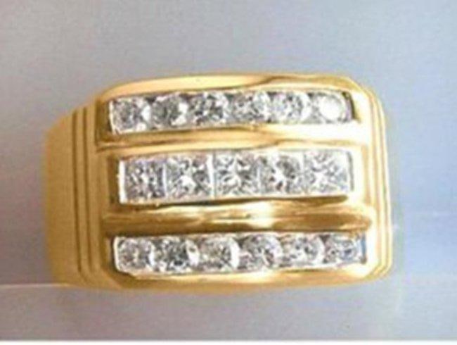 Man's Diamond Ring 1.25 Carat 14k Y/g Size 9 (1 of 4)
