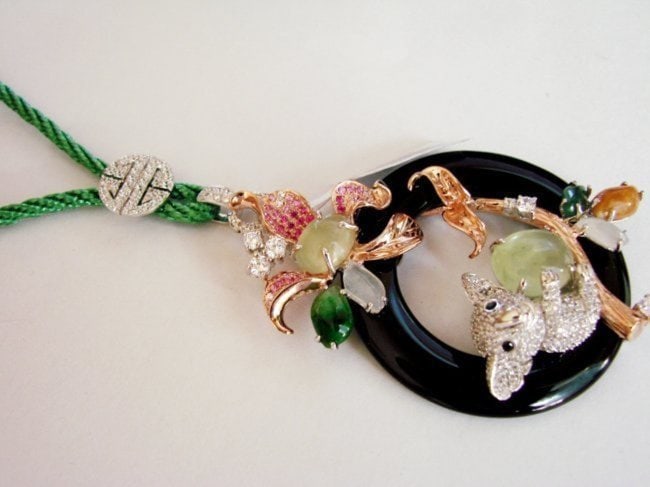 Necklace Creation Diamond1.23Ct 18k W/g Overlay