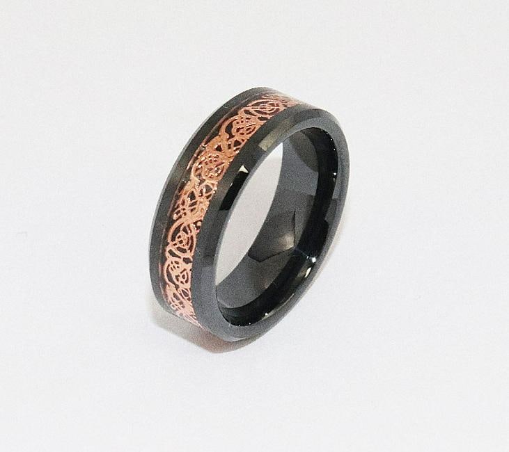 Man?s Comfort Ring Flat Black Ceramic - 2