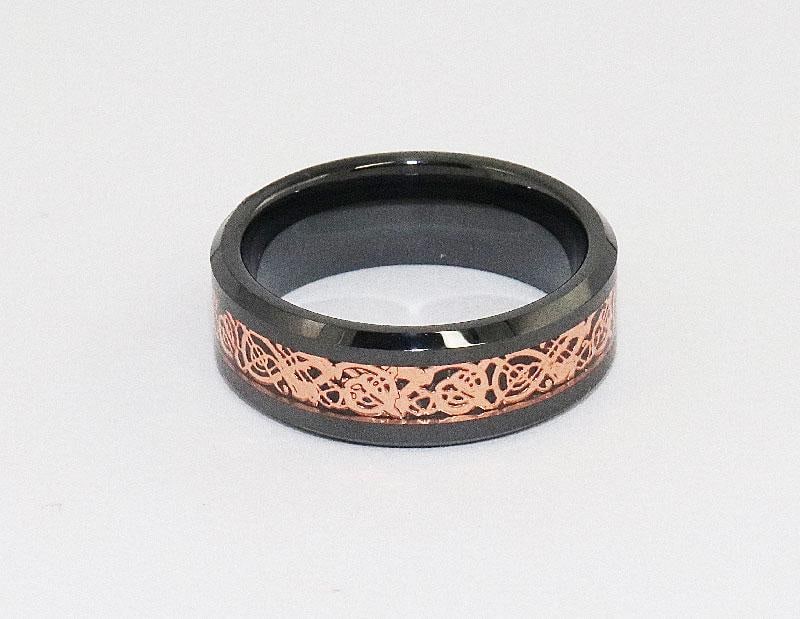 Man?s Comfort Ring Flat Black Ceramic - 3