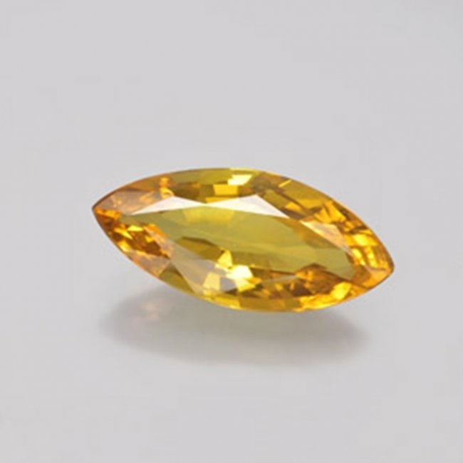 Loose Natural Golden Sapphire Marquise .97 Ct 10.4x4.8x2.2mm: Gems stone: Natural Golden Sapphire Weight:.97 Ct Measurement:10.4 x 4.8 x 2.2 mm Shape:Marquise Facet Color:Golden Yellow Clarity:VS Treatment:Heated Origin:Madagascar