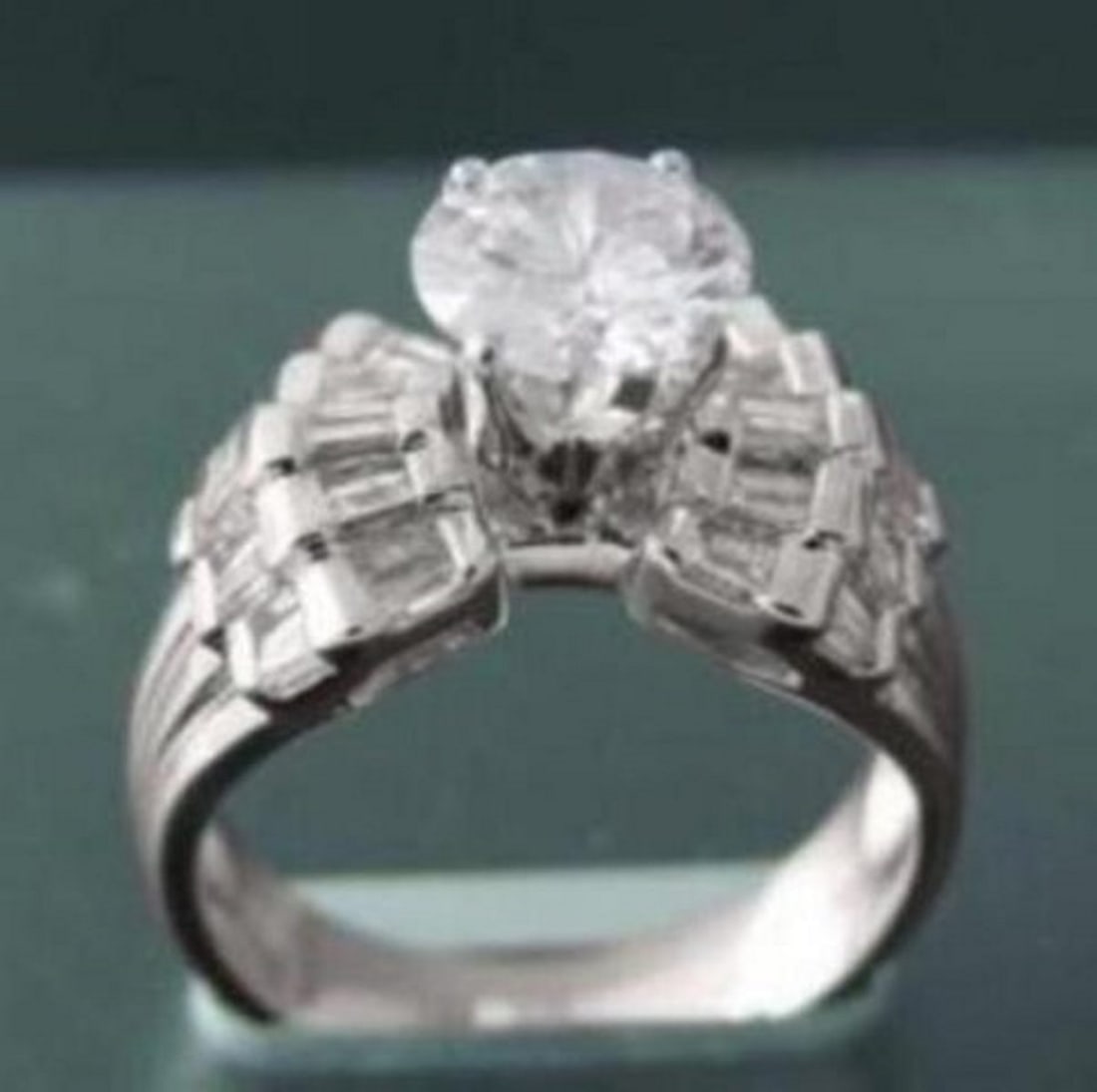 Anniversary Diamond Ring 2.30 Carat 14k W/g: Gem Type: Natural Diamond Qty: 1 Condition: New Item: Ring (Size: 7) Band thickness: 2-3mm Total diamond weight: 2.30 carat round/banquette shaped Center: 1.39 carat round shaped (Clarity: SI2,