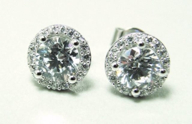 Creation Diamond Stud Earring 2.40Ct 18k W/g Over (1 of 2)