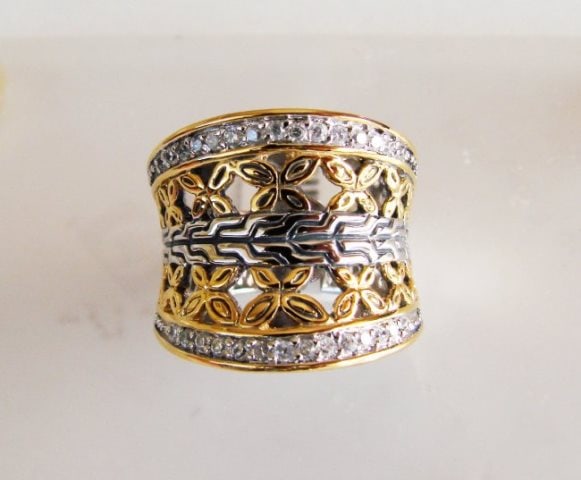 Creation Diamonds Ring .50Ct 18k W-Y/g Overlay (1 of 4)