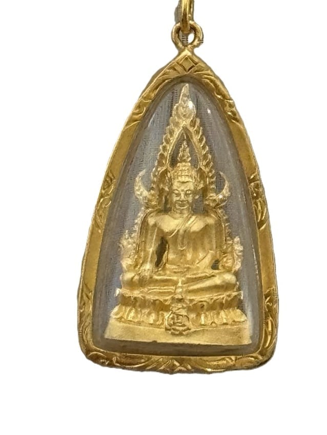 Buddha Brass Necklace Black Rope 30 Inches 24k gold Overlay: Material: Brass Finish: 24k Gold Overlay Necklace Length: 30 Inches Buddha amulet design Lightweight and comfortable Pendant: Cover with Class for back and front, Size: 1.20 inch x 2. Inches Total: We