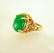 Antiquse Ring Jadeite Jade 6.82 Carat 18k Yellow Gold