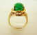 Antiquse Ring Jadeite Jade 6.82 Carat 18k Yellow Gold - 3