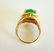 Antiquse Ring Jadeite Jade 6.82 Carat 18k Yellow Gold - 4