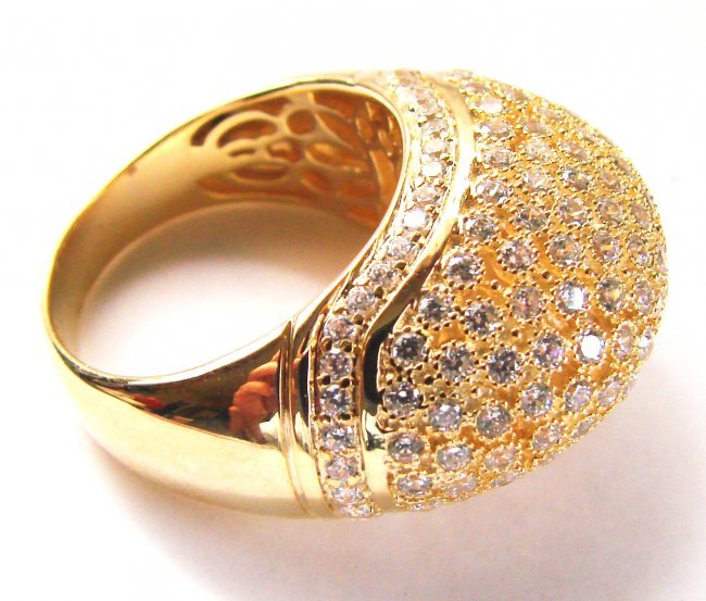 Antique Ring Creation Diamond 2.20Ct 18kY/g Over: Gem Type: Creation Diamond High Quality Item Item: Ring Quantity: 1 Diamond Creation Weight: 2.20 carat Clarity: VVS1 Color D-E Setting name: Micro Pave 18k yellow gold overlay of 925 silver Wei