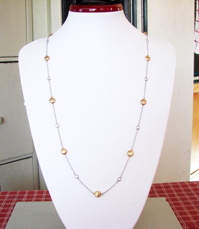 Necklace Creation Diamond 4.20Ct 18k Two Tone Overlay (1 of 4)