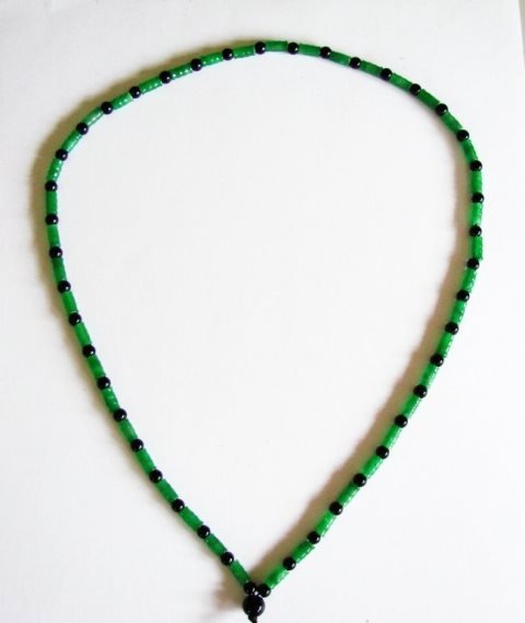 Natural Jadeite Jade & Agate Necklace (1 of 4)