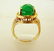 Antique Ring Jadeite Jade 6.82 Carat 18k Yellow Gold - 3