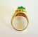 Antique Ring Jadeite Jade 6.82 Carat 18k Yellow Gold - 4